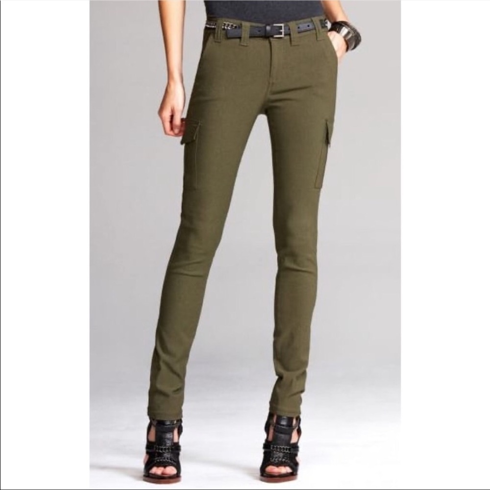 Express Skinny Cargo Olive Pants 8
